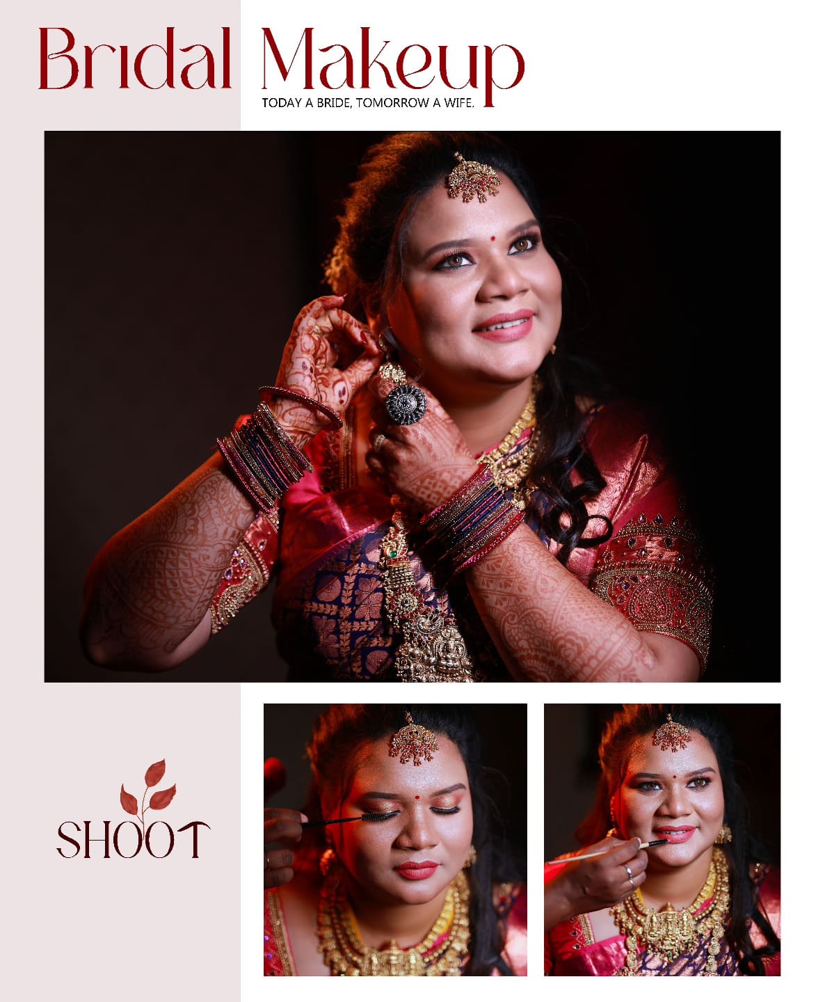 Bridal makeup photography and beauty preparation